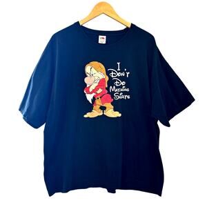 Disney's Grumpy Graphic T-Shirt Mens Size 3XL Black Short Sleeve Cotton Funny
